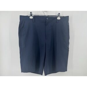 FJ Footjoy Shorts Mens 36 Navy Blue performance stretch Golf Flat Front